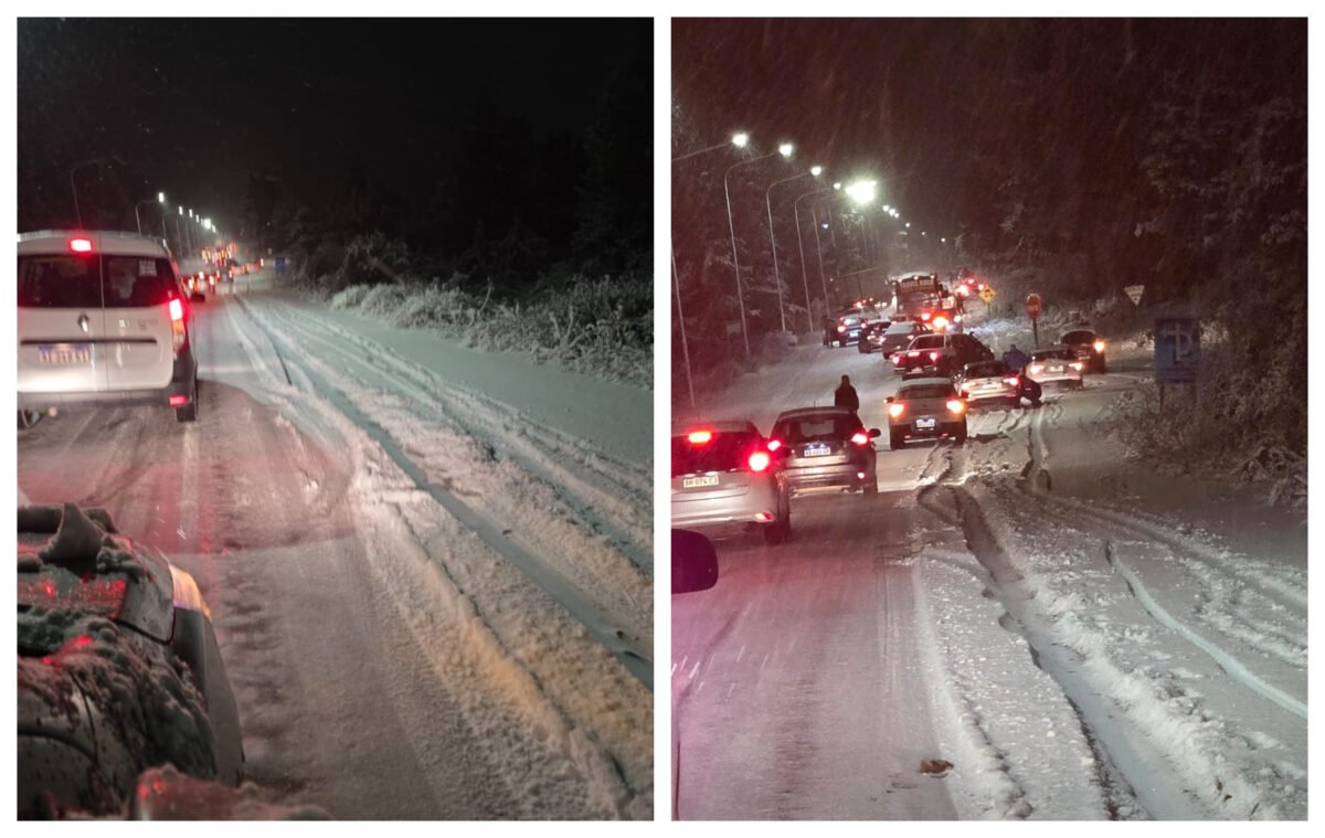 Caos en el acceso al aeropuerto: filas de hasta seis kilómetros por la intensa nevada
