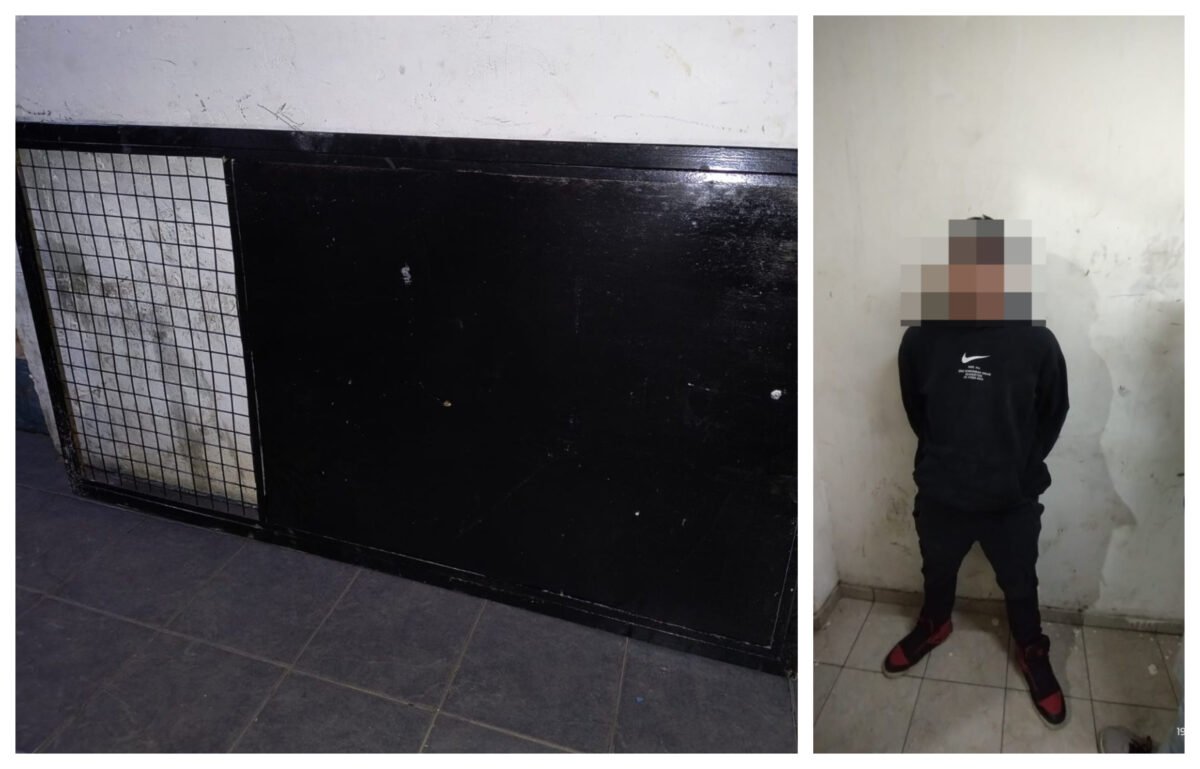 Detuvieron a dos hombres que caminaban con un portón de hierro en la madrugada