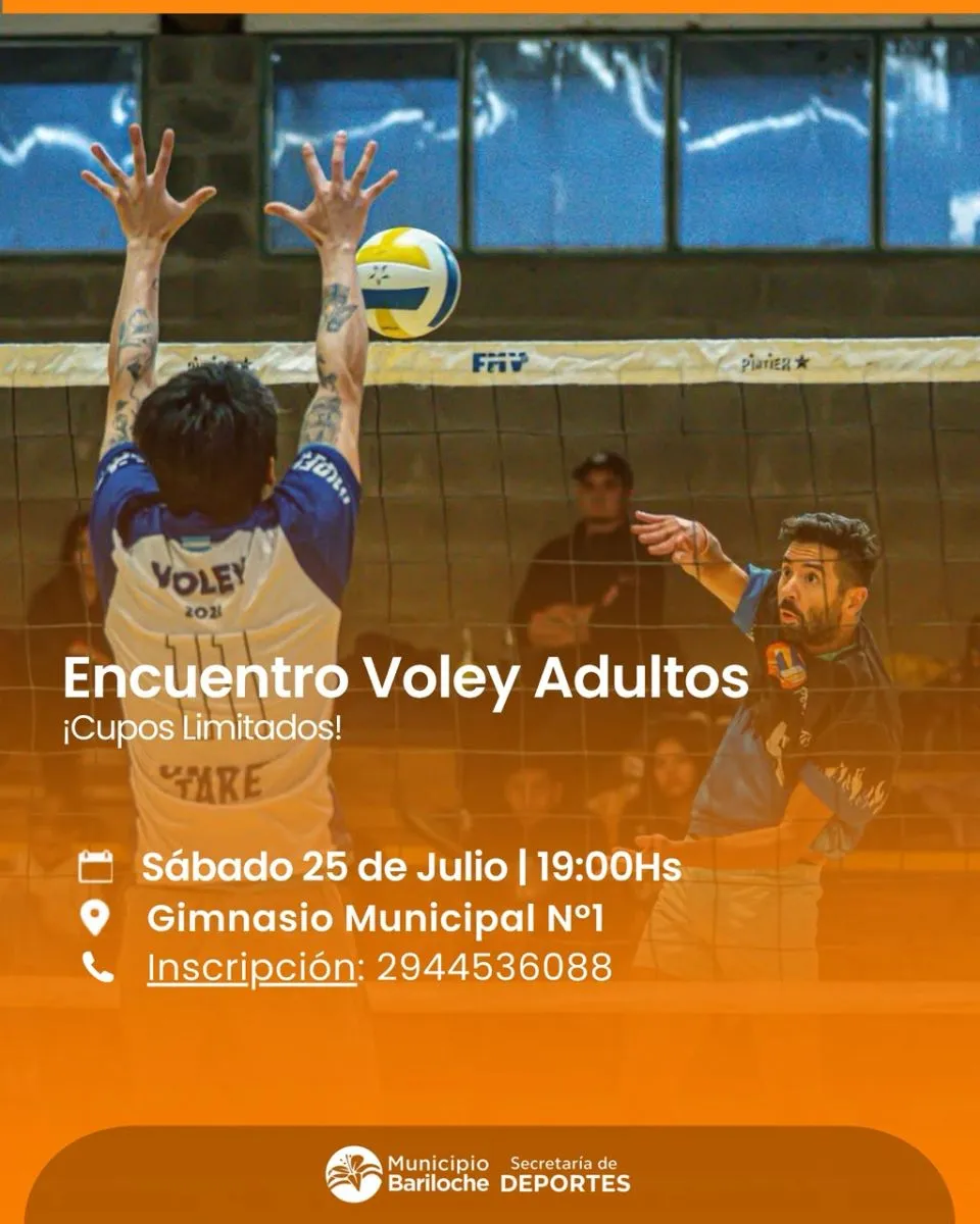 El Gimnasio Municipal N°1 será sede de un encuentro de vóley para adultos