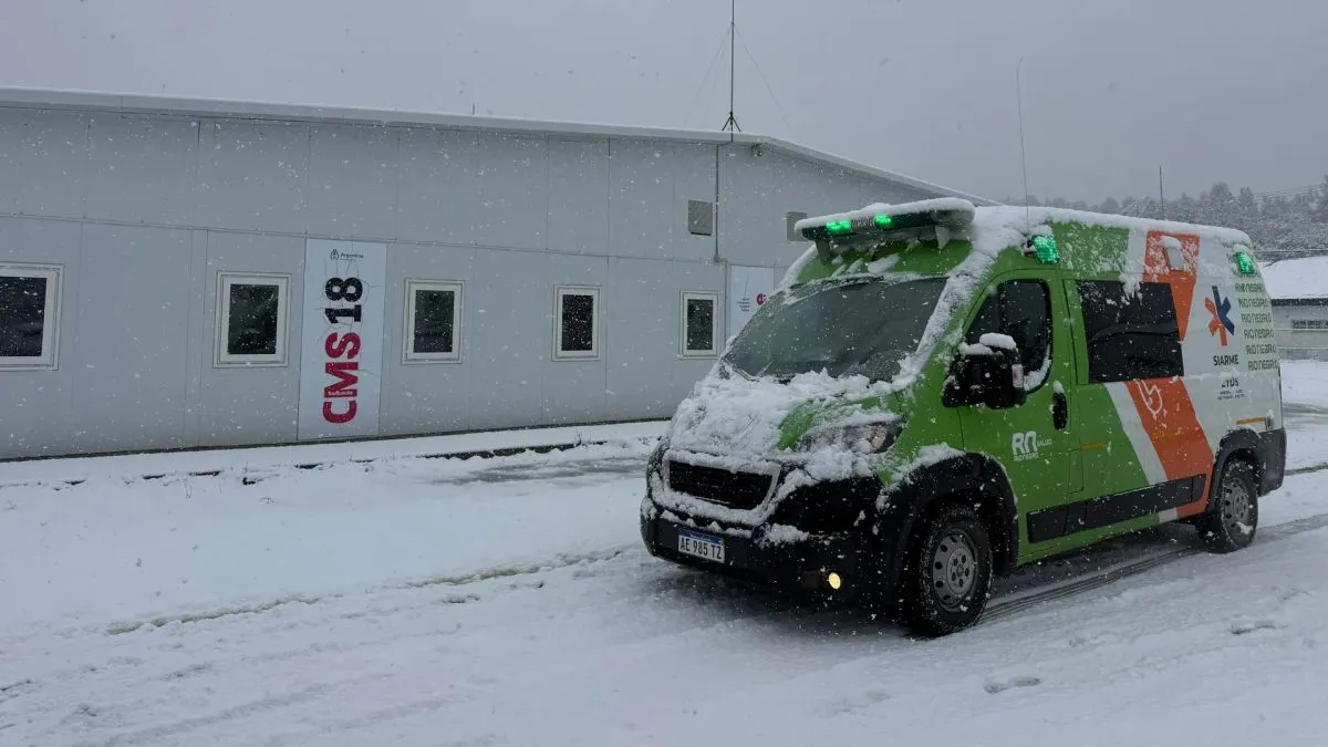El SIARME atendió 30 urgencias durante el temporal de nieve en Bariloche y Dina Huapi