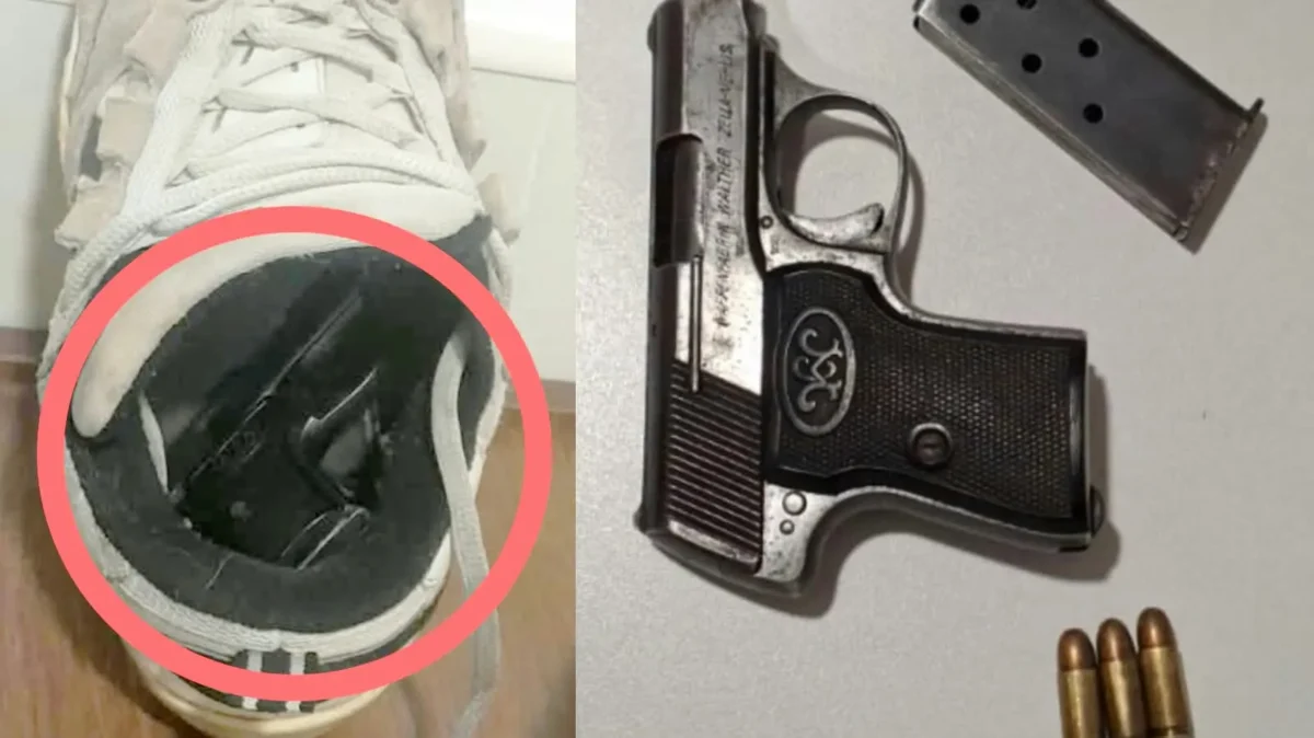 Encontraron una pistola escondida en la zapatilla de un paciente que llegó al Hospital Zonal