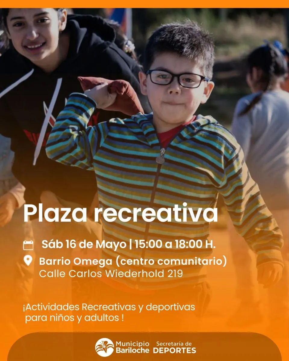 Este sábado habrá una nueva Plaza Recreativa en el barrio Omega