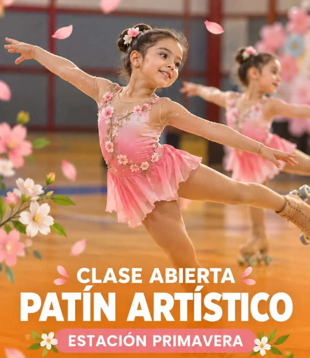 Gran clase abierta de patín artístico en el Gimnasio Newenche