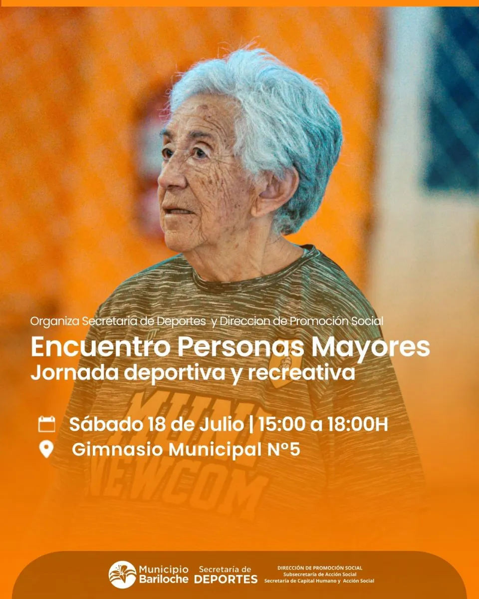 Invitan a un encuentro deportivo y recreativo para adultos mayores en el Gimnasio Municipal N° 5