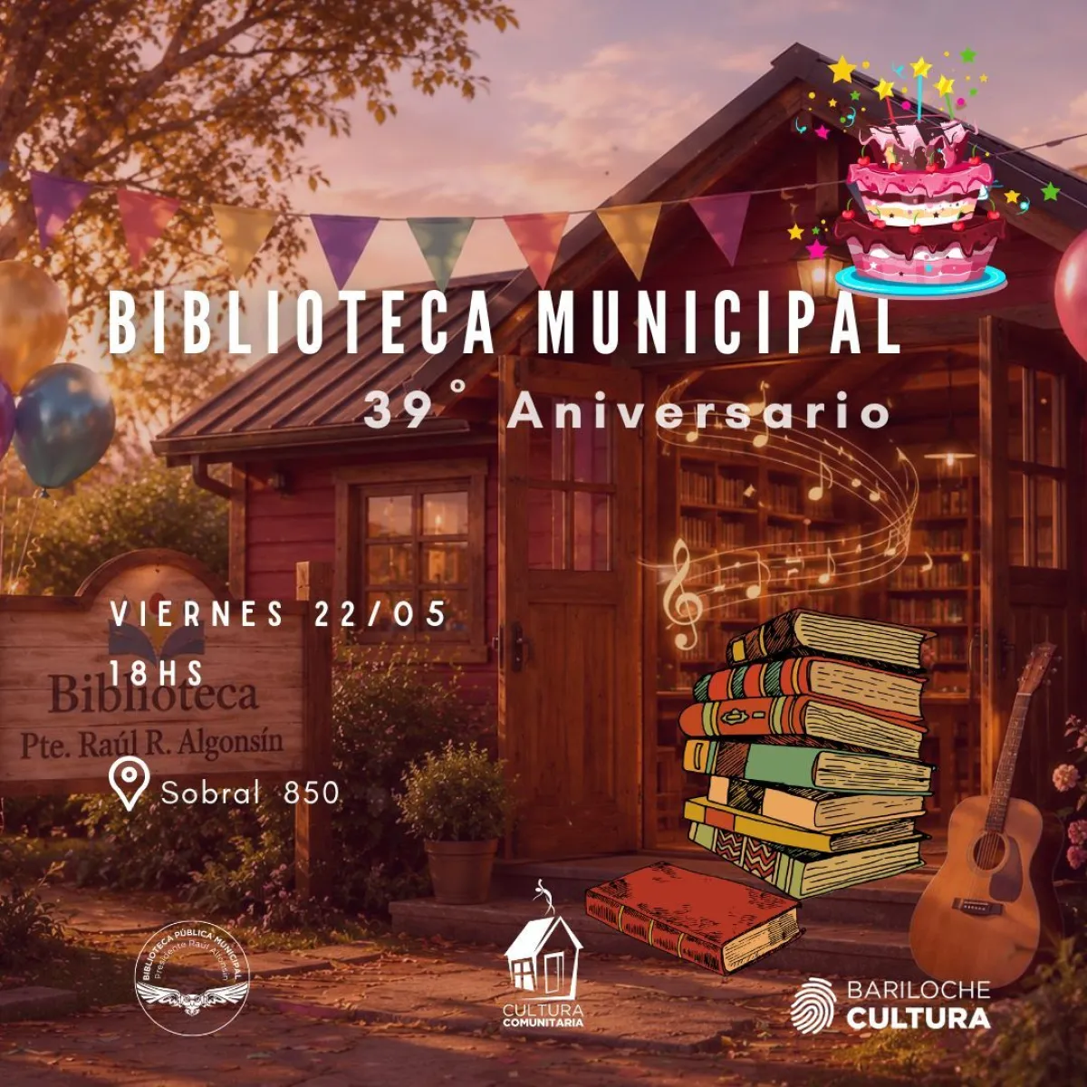 La Biblioteca Municipal Raúl Alfonsín celebra sus 39 años con una jornada especial