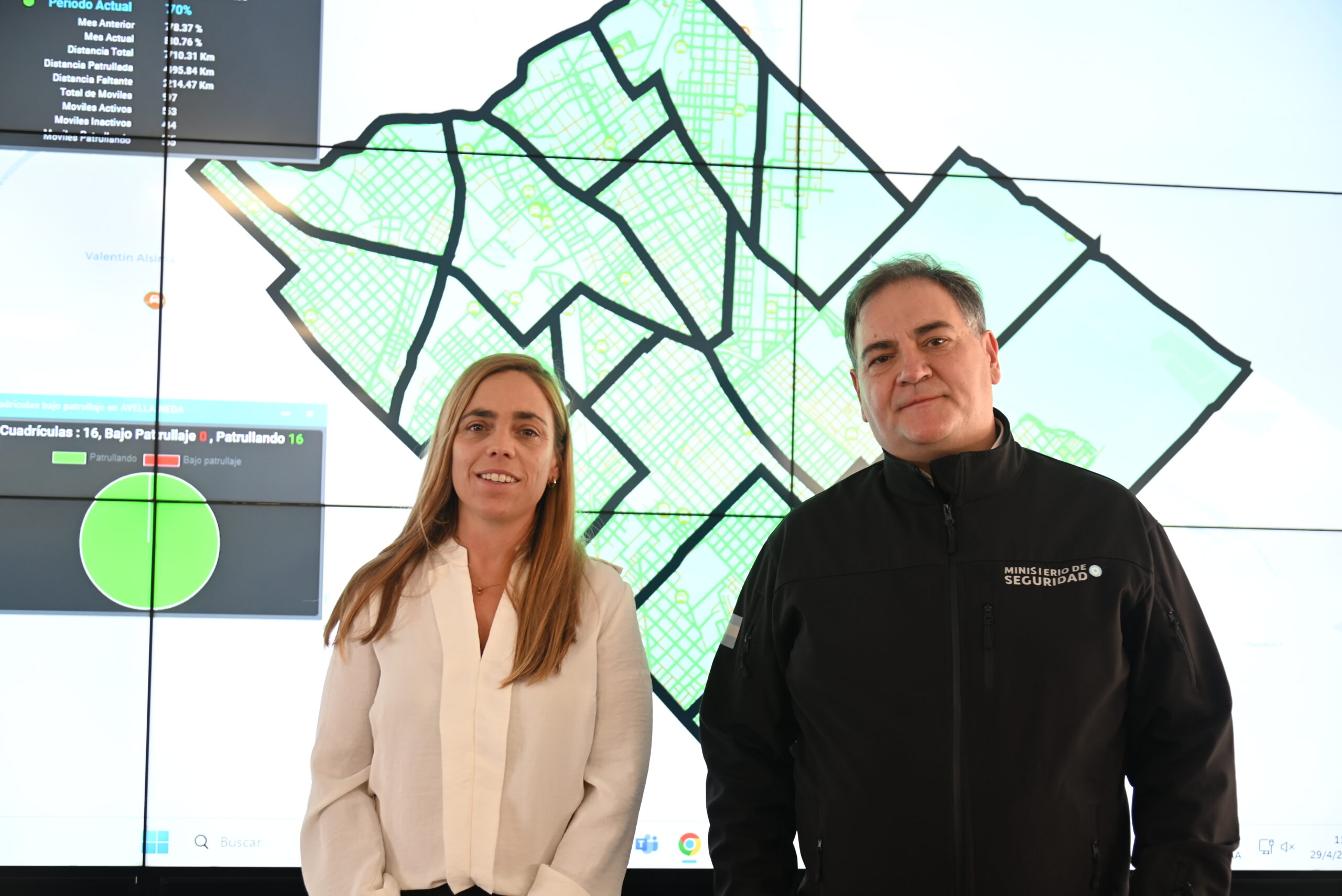 La intendenta de Roca visitó el sistema de seguridad multiagencia de Buenos Aires