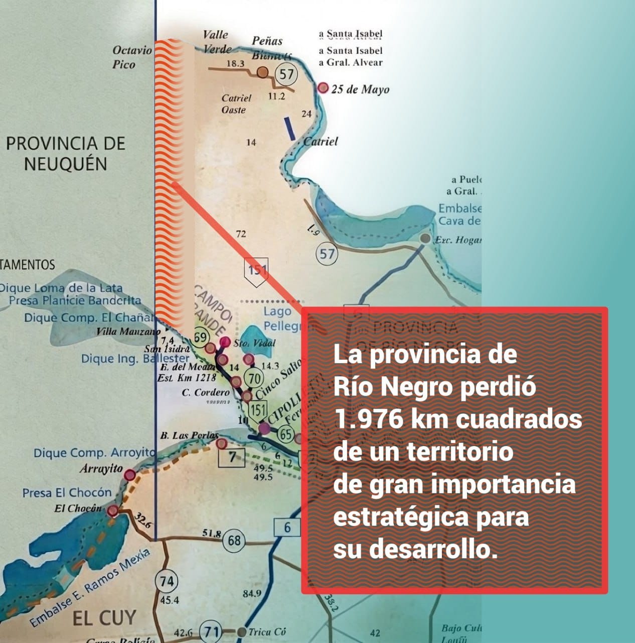 La pérdida territorial de Río Negro frente a Neuquén: una derrota silenciosa con consecuencias millonarias
