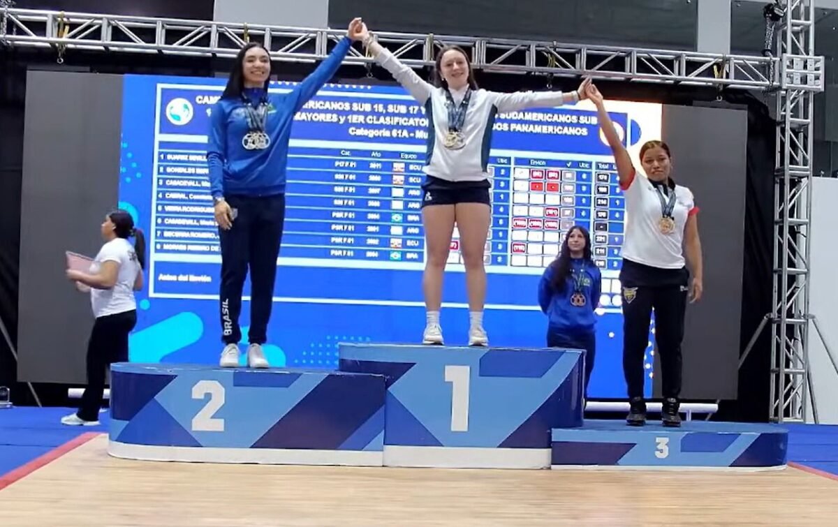 Luna Lupiañez consiguió seis medallas en el Panamericano y Sudamericano de levantamiento de pesas
