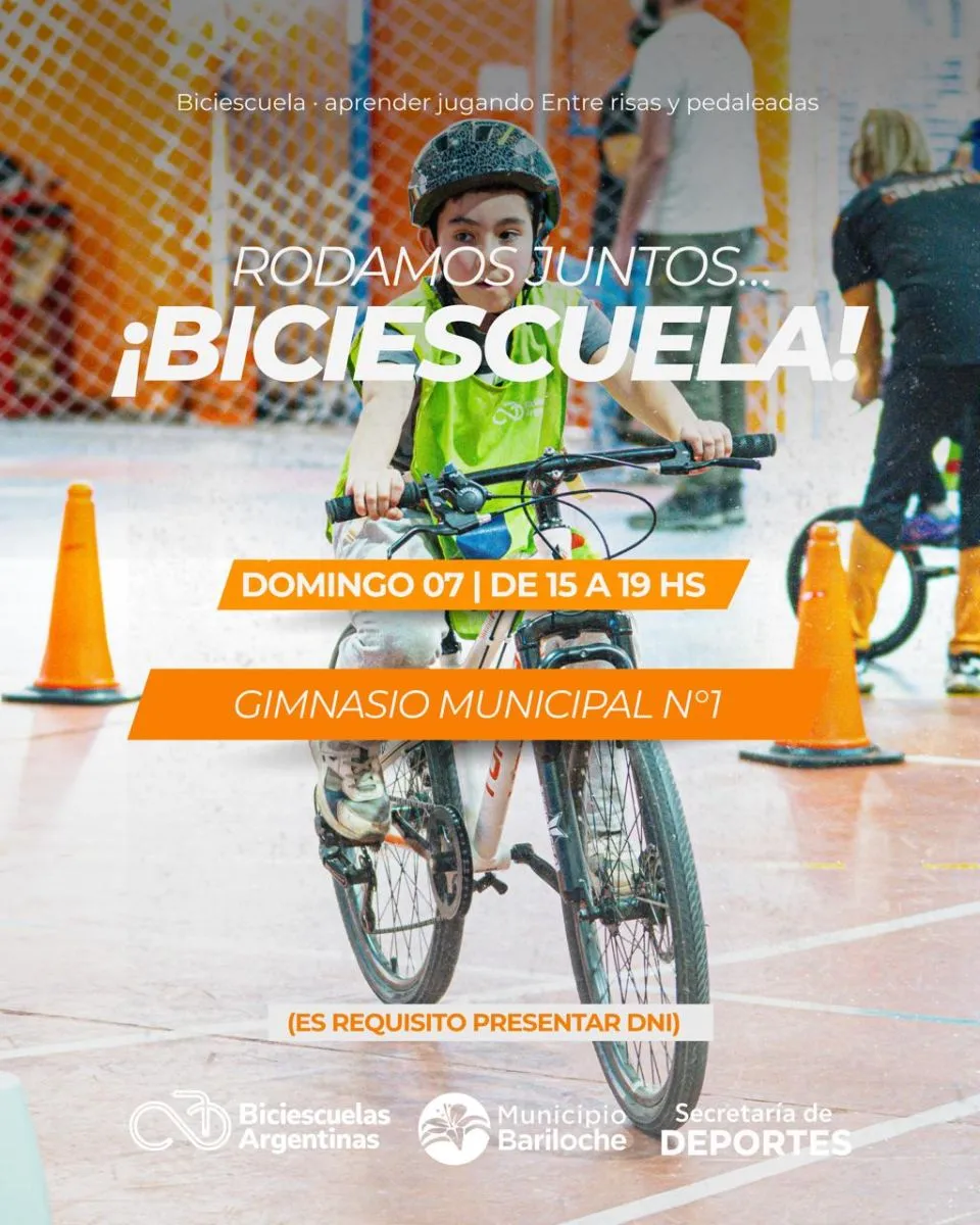Nueva jornada de Biciescuela este domingo en el Gimnasio Municipal Padre Videla