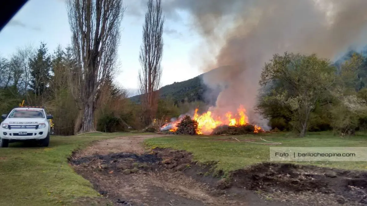 Prohibición total de quemas en Bariloche, Dina Huapi y Villa Llanquín desde el lunes 5 de octubre