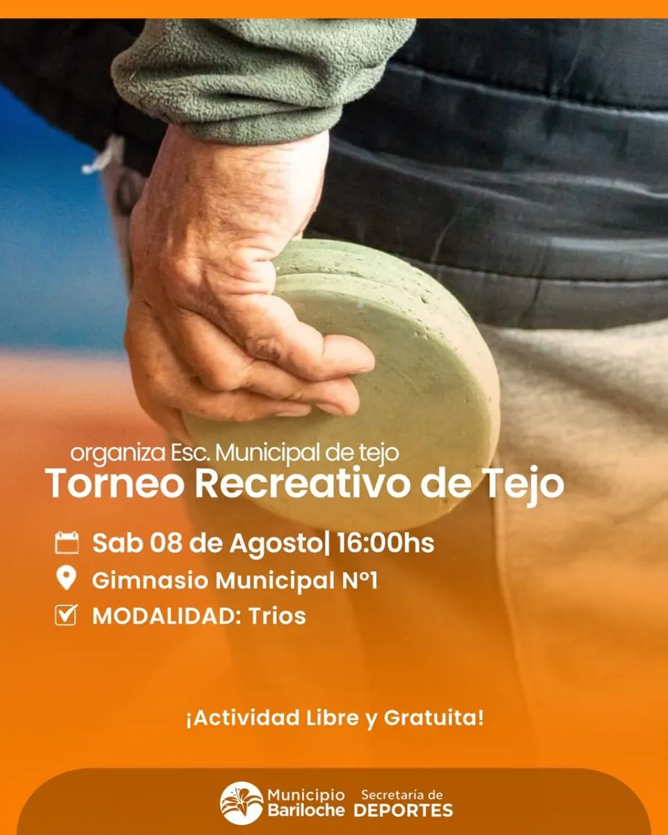 Torneo recreativo de tejo gratuito este sábado en el Gimnasio Municipal Nº1