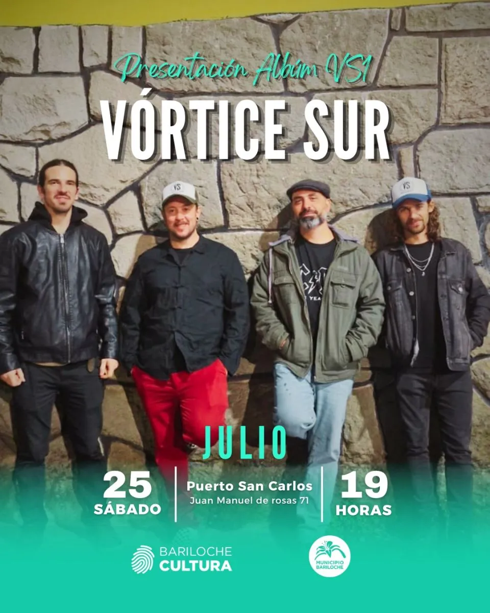 Vórtice Sur presenta su primer álbum en vivo en el Puerto San Carlos