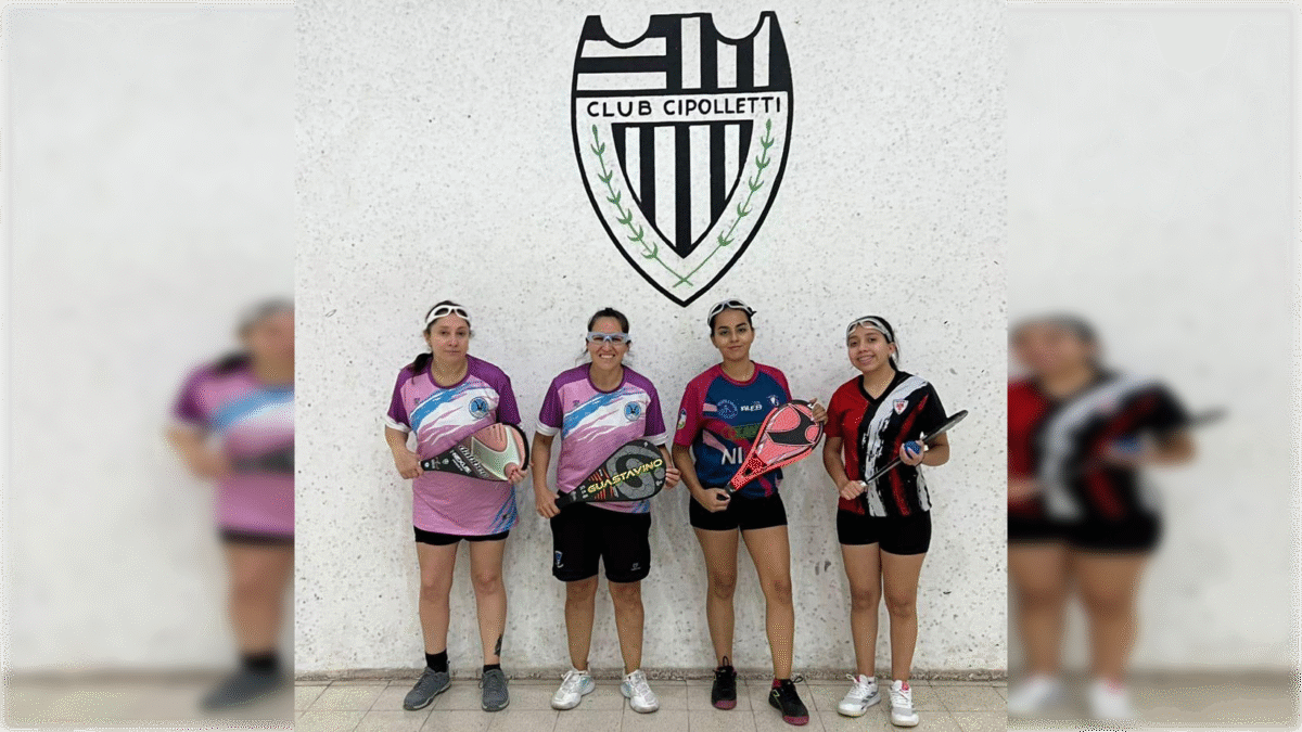 Zaira Flores y Natalí Parra del Club Nahuel se consagraron campeonas patagónicas de pelota paleta