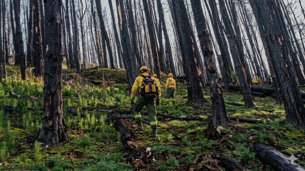 Río Negro implementa prueba piloto para eliminar pinos invasores tras incendio en El Bolsón