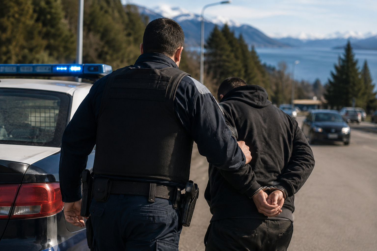 Robó una cartera de un auto en avenida Bustillo y fue detenido tras una persecución